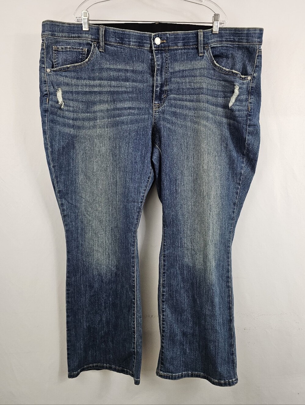 EVRI Plus Size Boot Cut High Rise Medium Wash Jeans, Sz 24W